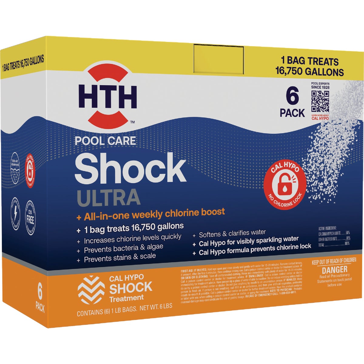 HTH Pool Care Shock Ultra 1 Lb. Granule (6-Pack)
