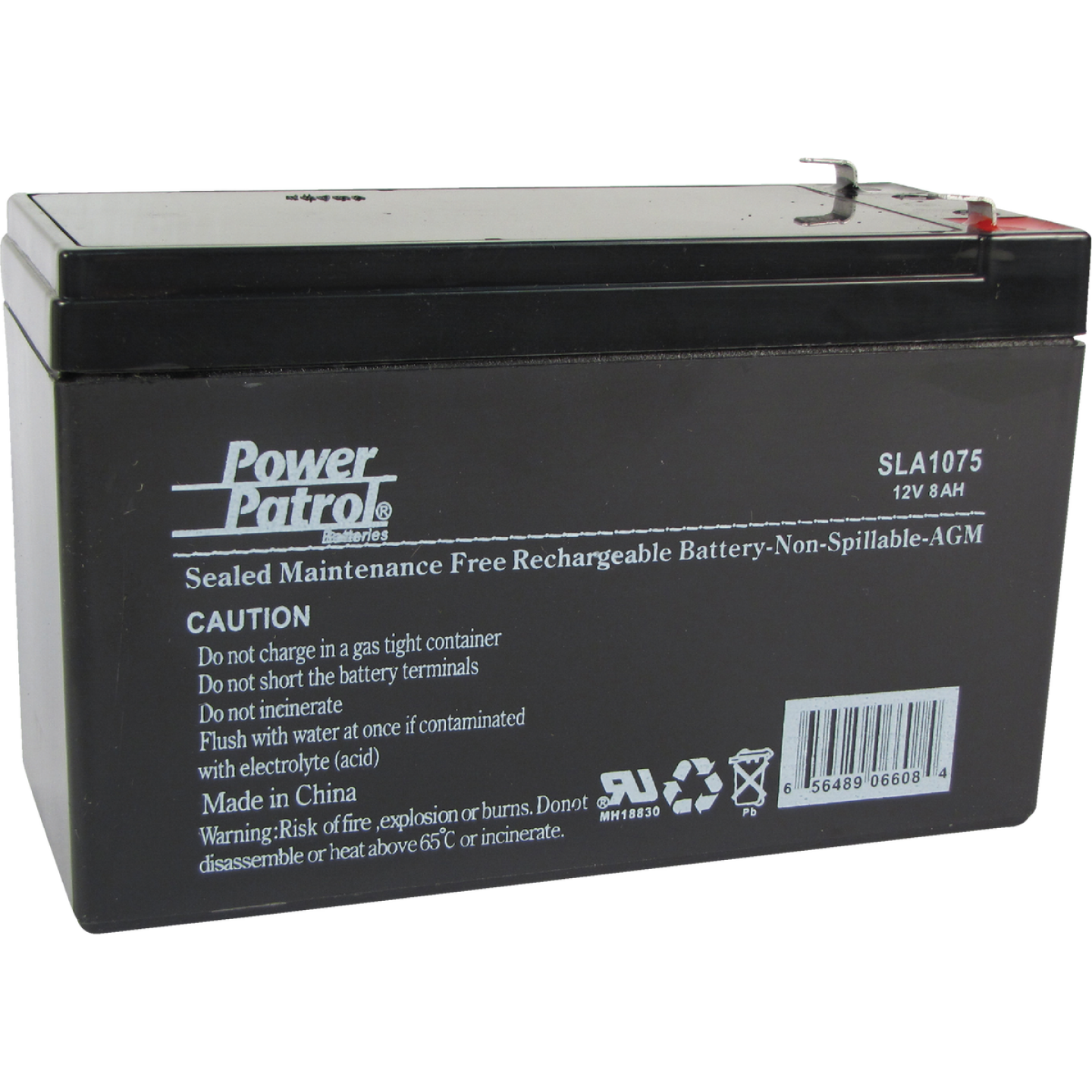 Interstate All Battery Power Patrol 12V 8A Rechargeable Security System Battery Image 1
