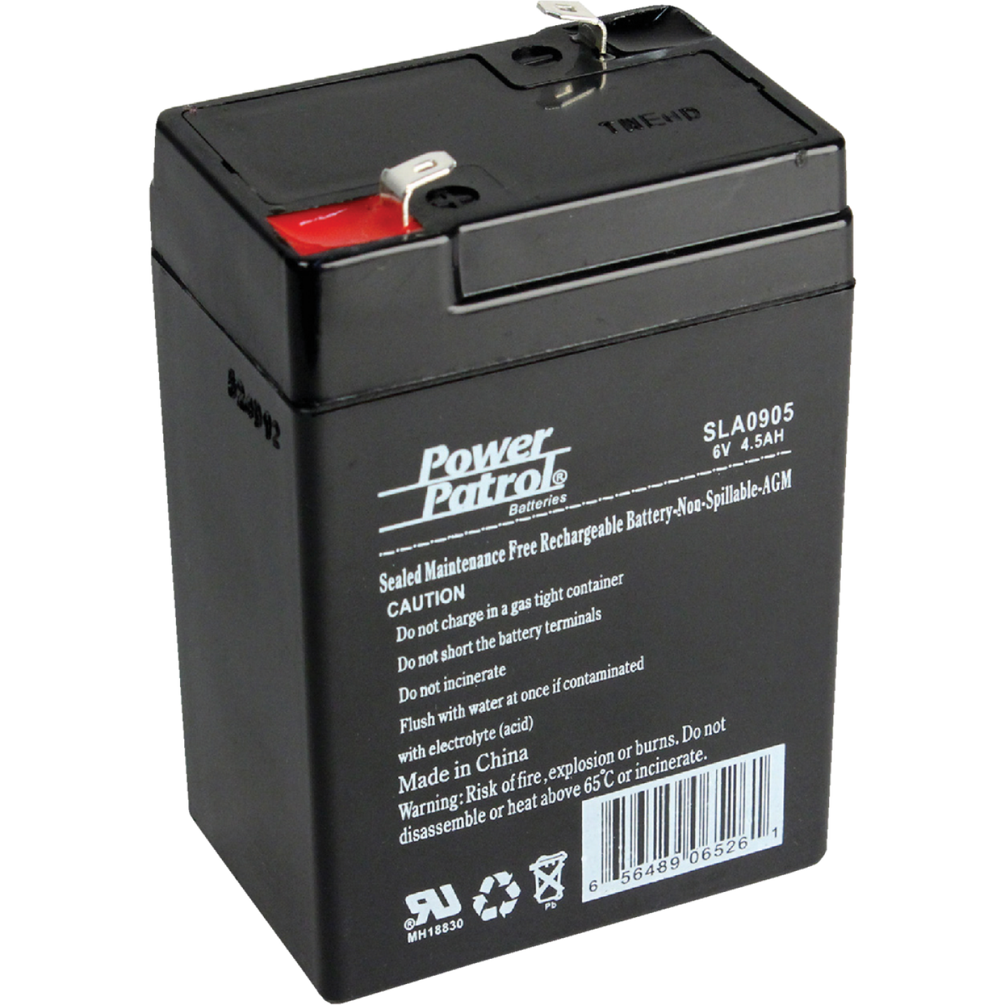 Interstate All Battery Power Patrol 6V 4.5A Rechargeable Security System Battery Image 1