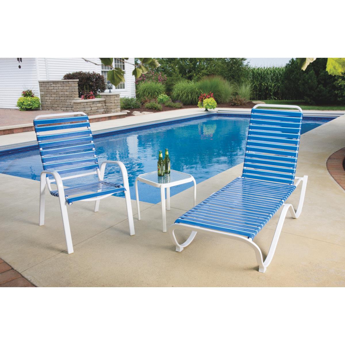 ALUM PVC STRAP CHAISE