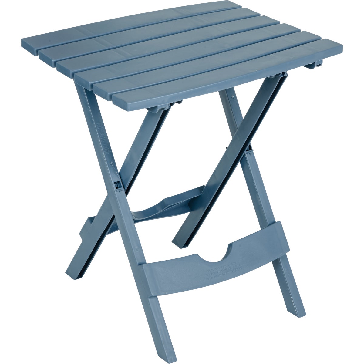 Adams Quik-Fold Bluestone 15 In. x 17.5 In. Rectangle Resin Folding Side Table Image 1