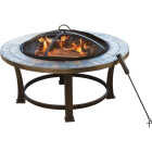 Outdoor Expressions 34 in. Antique Bronze Round Steel Fire Pit Image 1