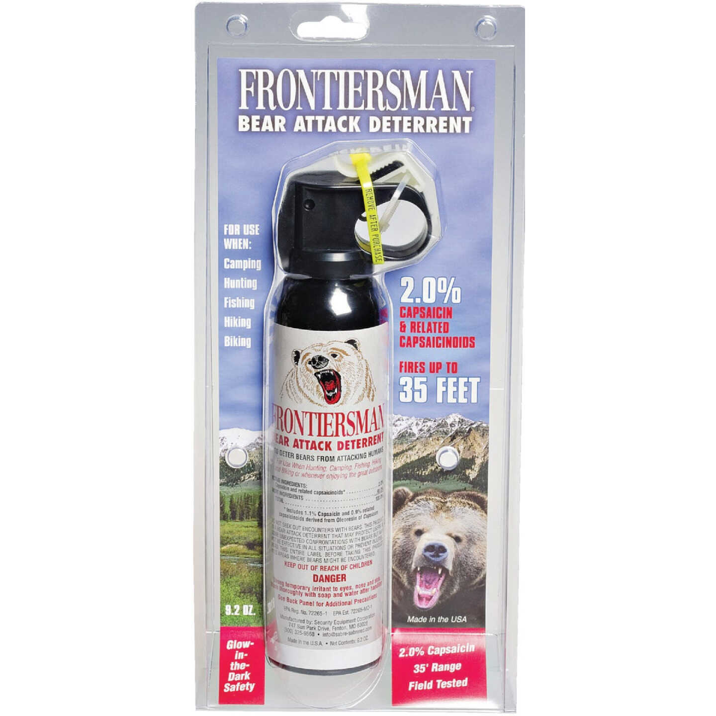 Sabre Frontiersman MAX 9.2 Oz. Bear and Mountain Lion Attack Deterrent Spray Image 1