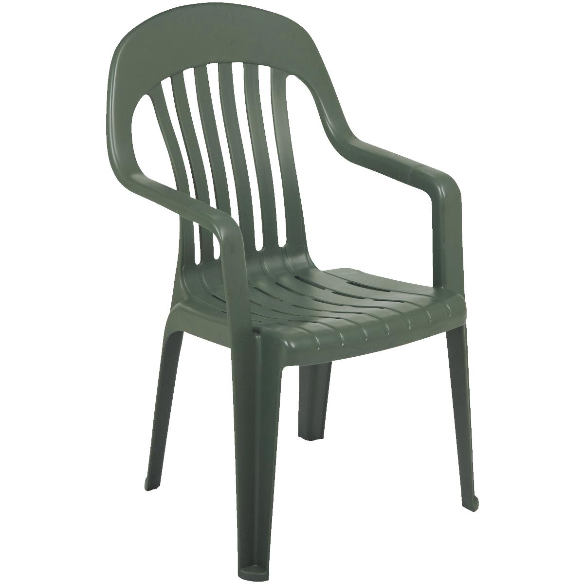 Adams Sage Resin High Back Stackable Chair Image 1