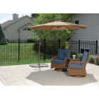 Outdoor Expressions 10 Ft. Round Steel Offset Brown Patio Umbrella Image 2
