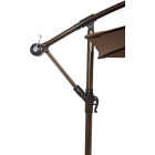 Outdoor Expressions 10 Ft. Round Steel Offset Brown Patio Umbrella Image 7