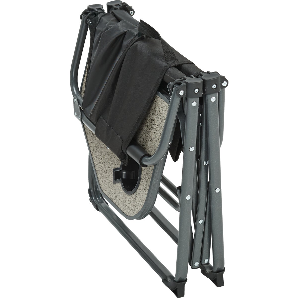 Outdoor Expressions Black Polyester Director Camp Folding Chair with Side Table Image 5