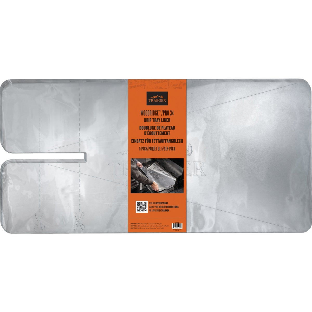 Traeger Aluminum 34 Series Drip Tray Liner (5-Pack)