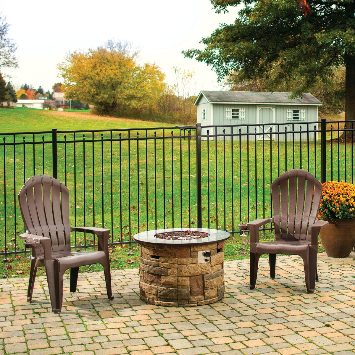 Adams Big Easy Earth Brown Resin Adirondack Chair Image 7