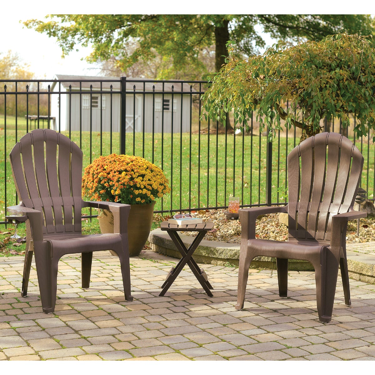 Adams Big Easy Earth Brown Resin Adirondack Chair Image 8