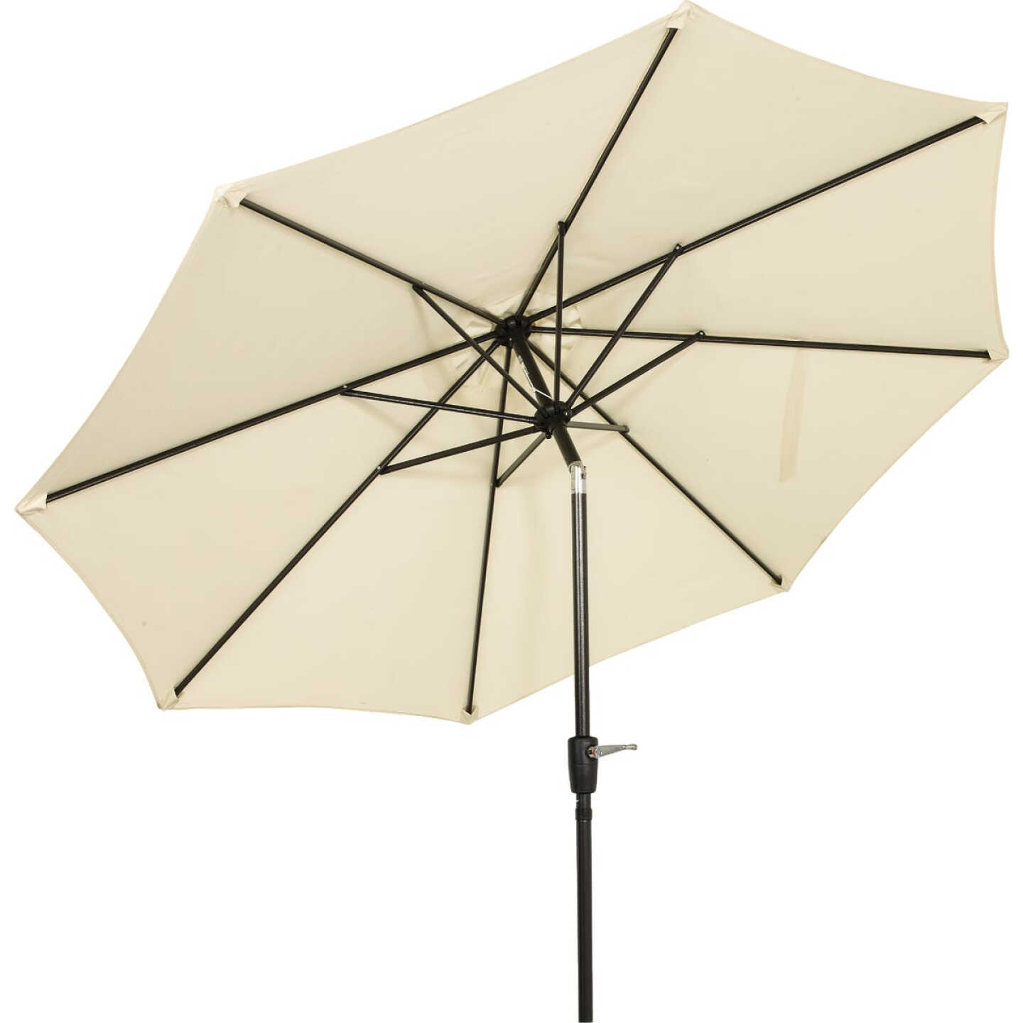 Outdoor Expressions 9 Ft. Aluminum Tilt/Crank Cream Patio Umbrella Image 4