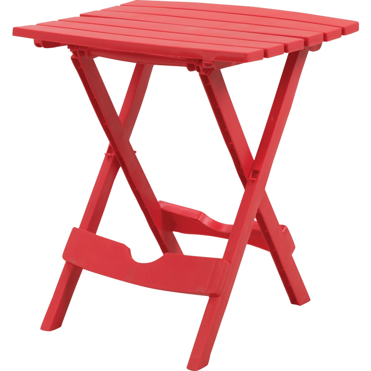 Adams Quik-Fold Cherry 15 In. x 17.5 In. Rectangle Resin Folding Side Table Image 1