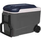 Igloo MaxCold 40 Qt. Roller Cooler, Ash Gray & Aegean Sea Image 4