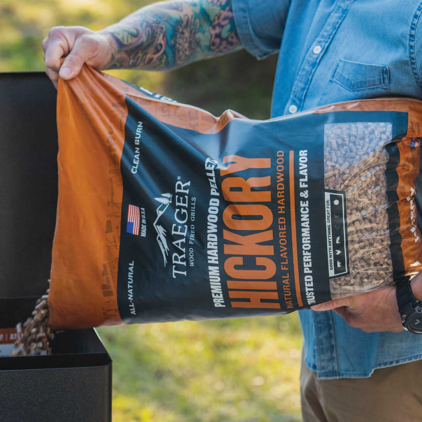 Traeger 20 Lb. Hickory All-Natural Wood Grilling Pellets Image 3
