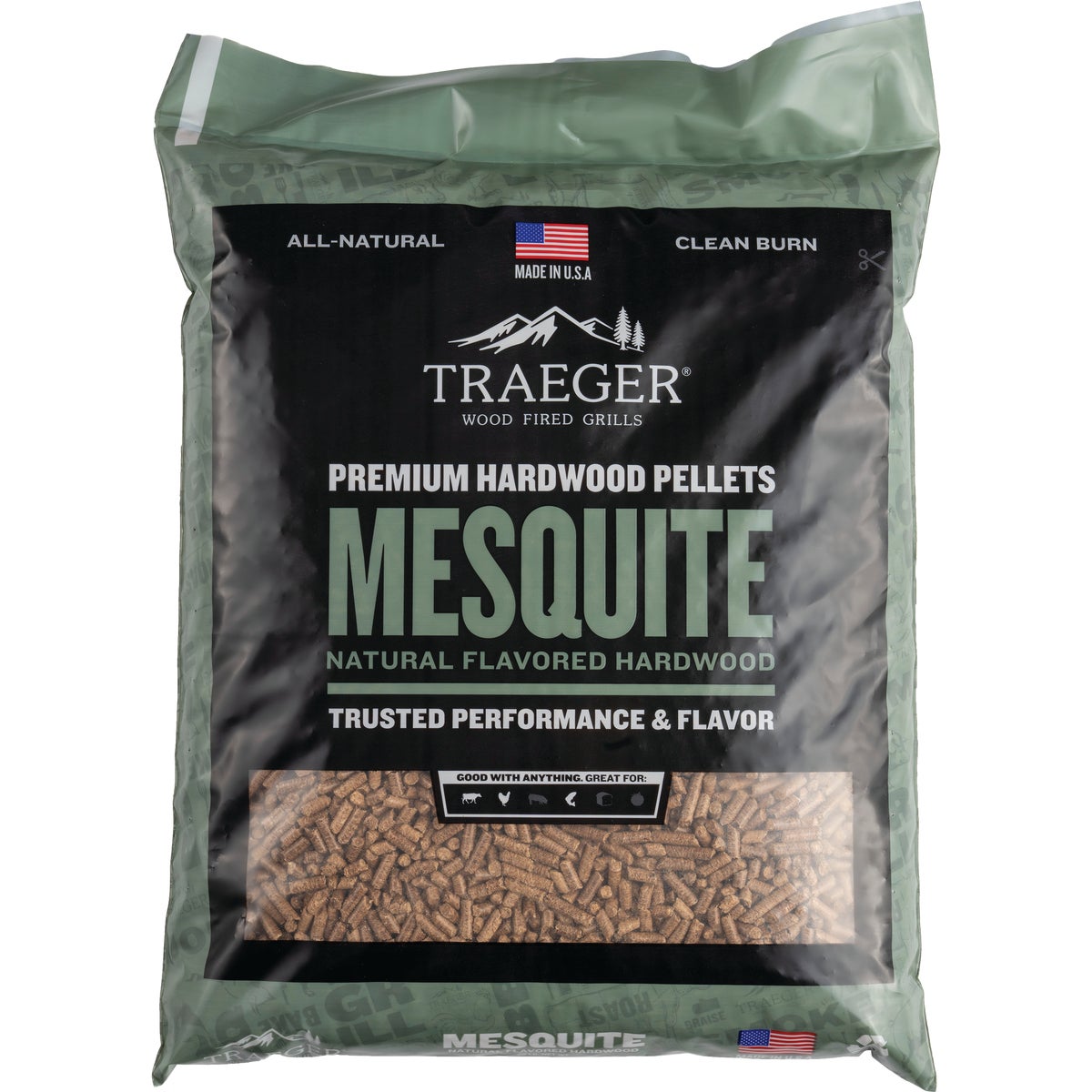 Traeger 20 Lb. Mesquite All-Natural Wood Grilling Pellets
