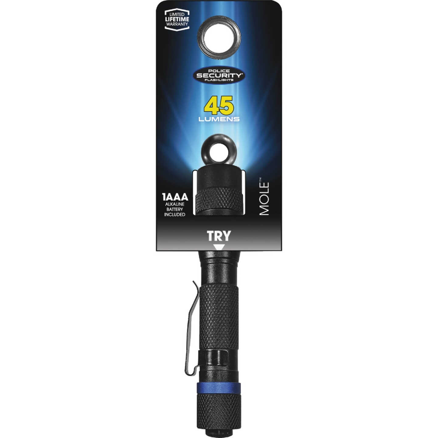 Police Security MOLE Mini 1AAA 80 Lm. LED Flashlight Image 3