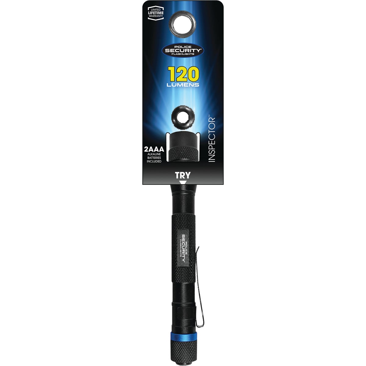 Police Security INSPECTOR 120 Lm. 2AAA Aluminum LED Penlight Image 3