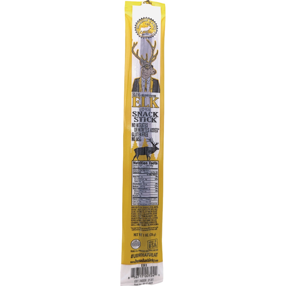 Pearson Ranch Jerky 1 Oz. Elk Snack Stick