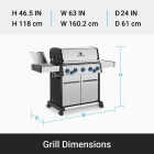 Broil King Baron S 590 Pro IR 5-Burner Stainless Steel 45,000 BTU LP Gas Grill Image 4