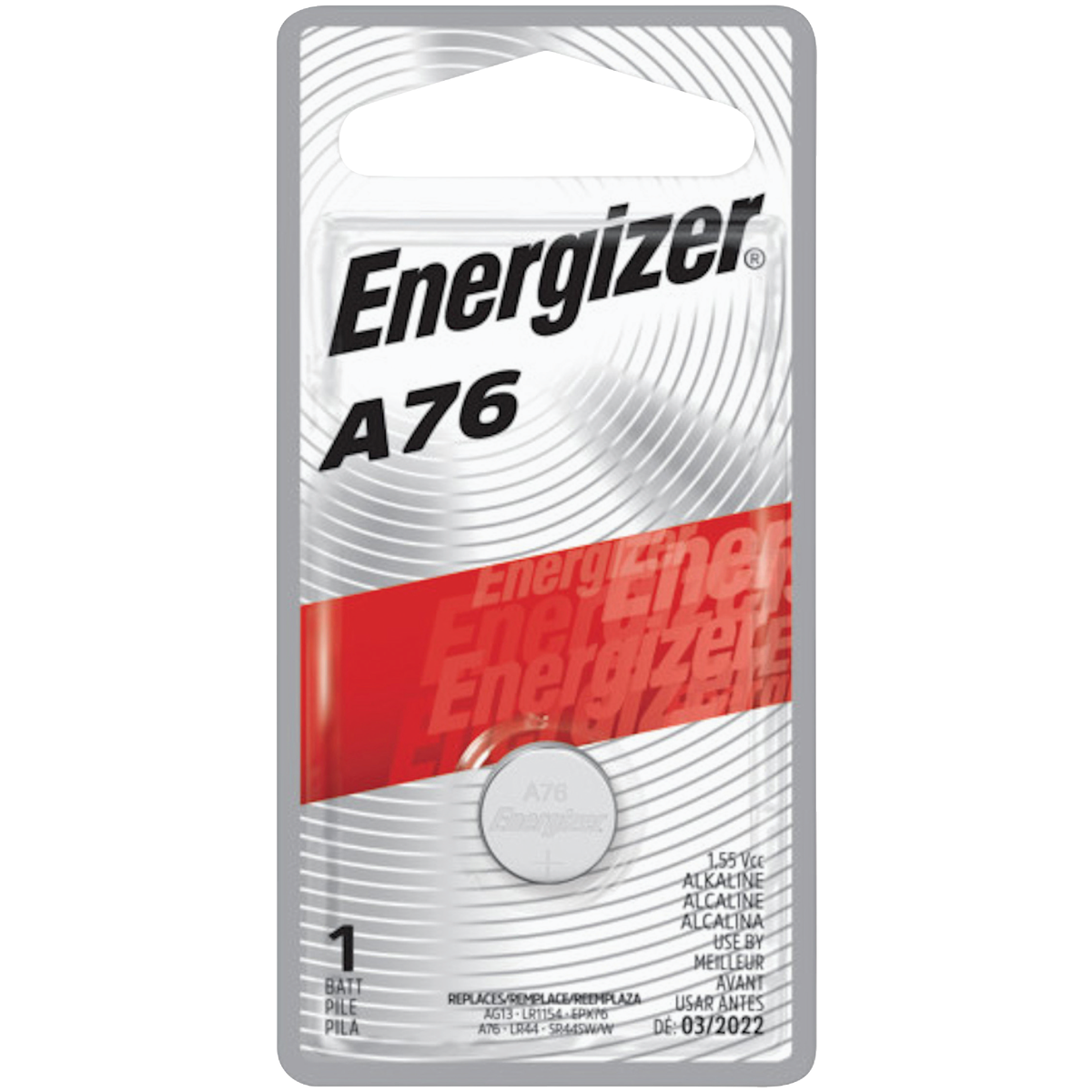 Energizer A76 Alkaline Button Battery Image 1