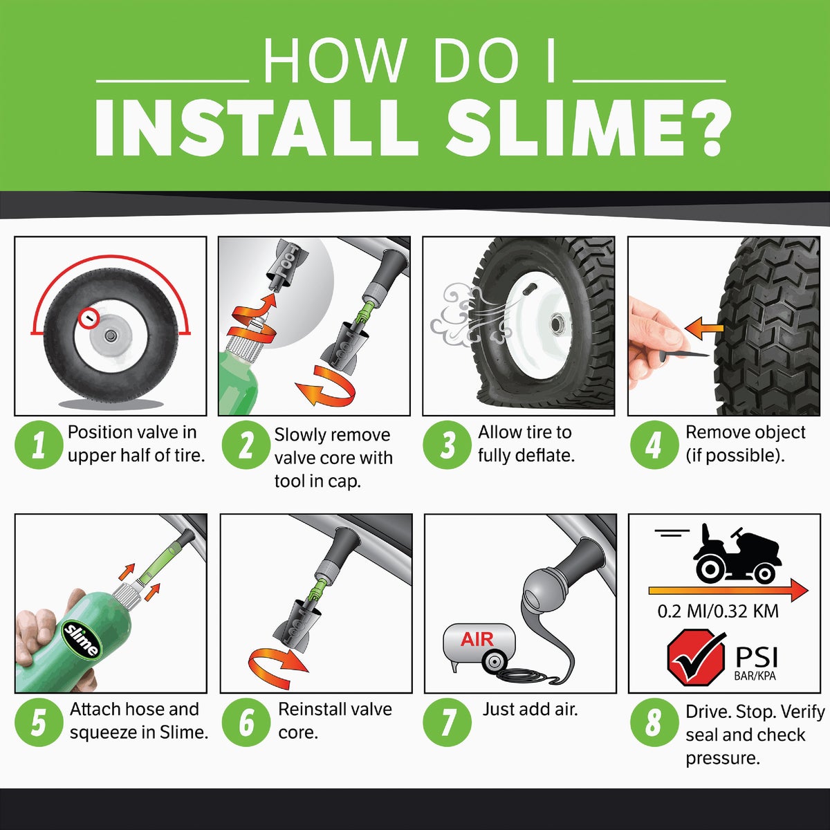 Slime ATV & Mower Tubeless 24 Oz. Tire Sealant Image 7