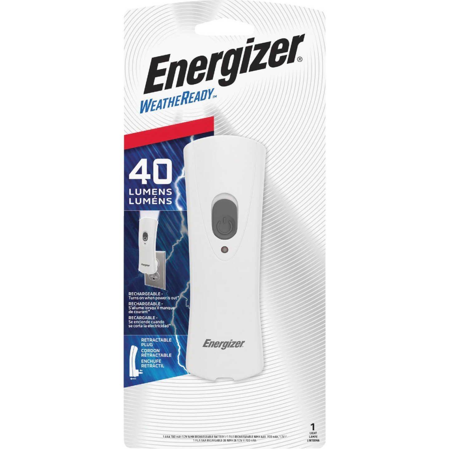 Energizer Weatheready LED Plastic Rechargeable Compact Flashlight Image 1