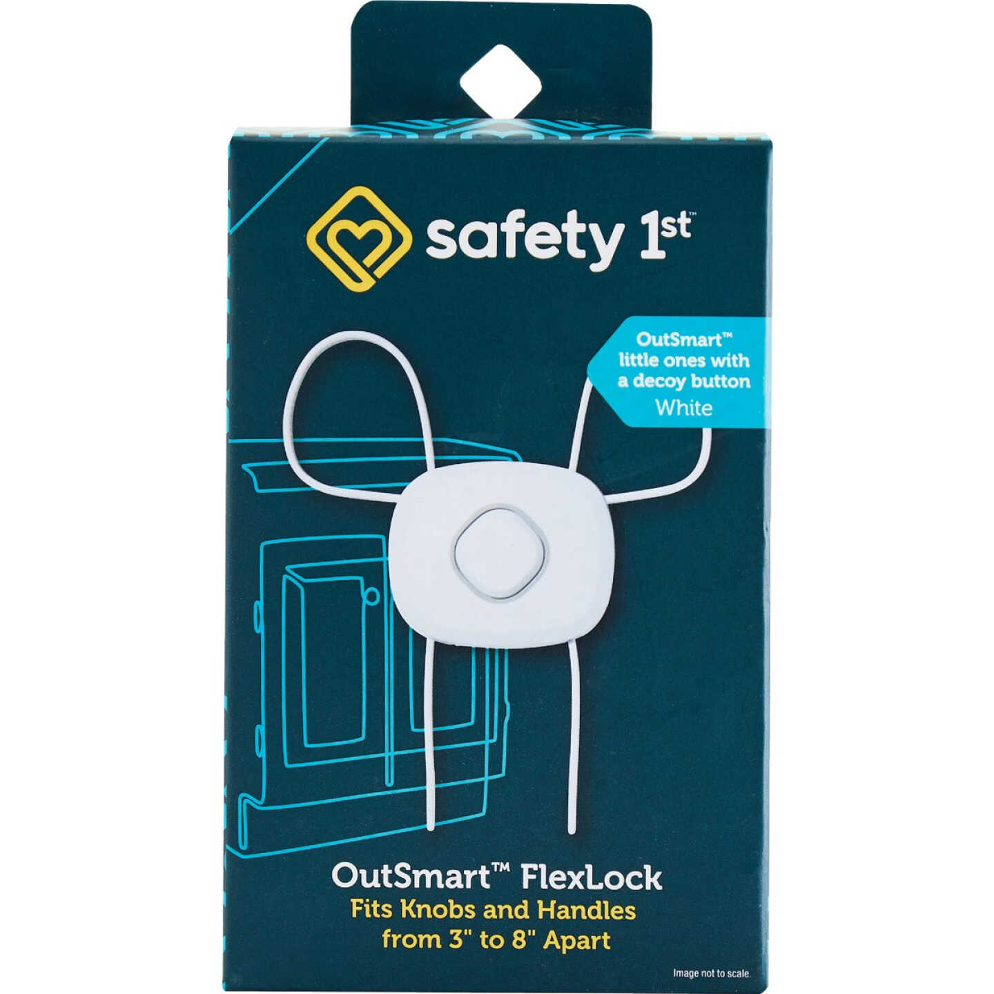 Safety 1st Outsmart Flex Lock Plastic Slide-On Decoy Cabinet Lock Image 1