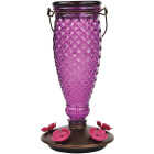 Perky-Pet Diamond Wine 24 Oz. Glass Top-Fill Hummingbird Feeder Image 1