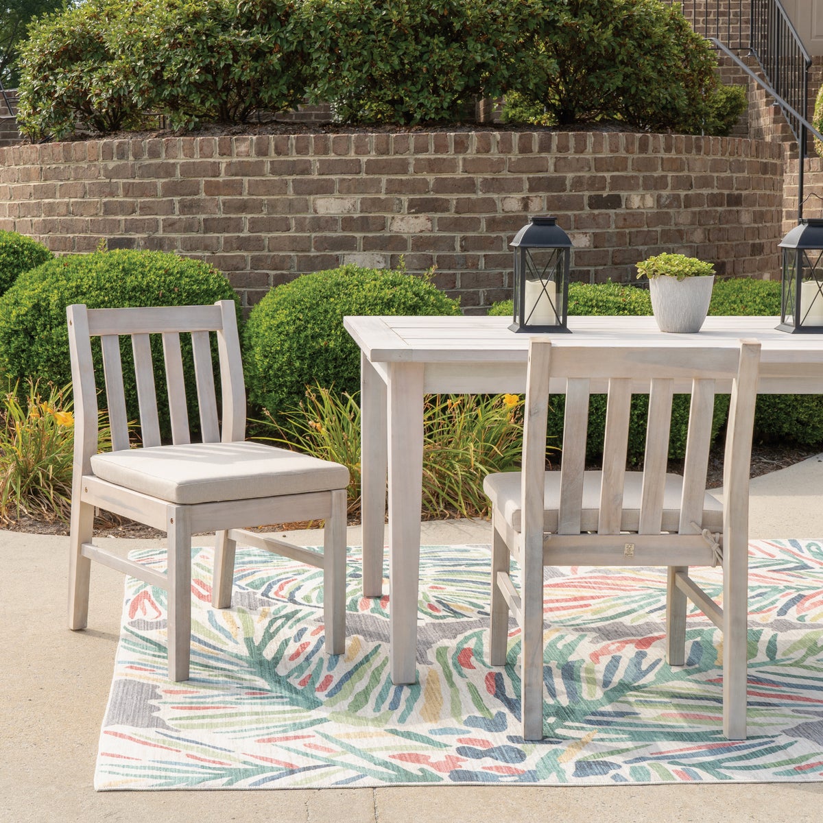 Linon Svana Natural Acacia Wood Dining Chair Set (2-Piece) Image 4