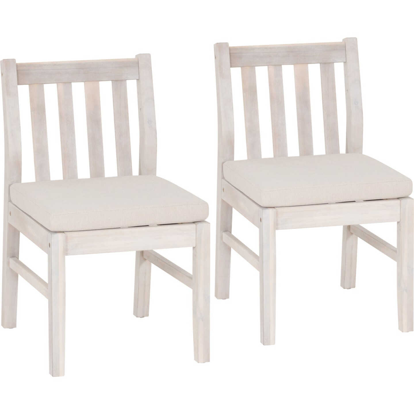 Linon Svana Natural Acacia Wood Dining Chair Set (2-Piece) Image 1