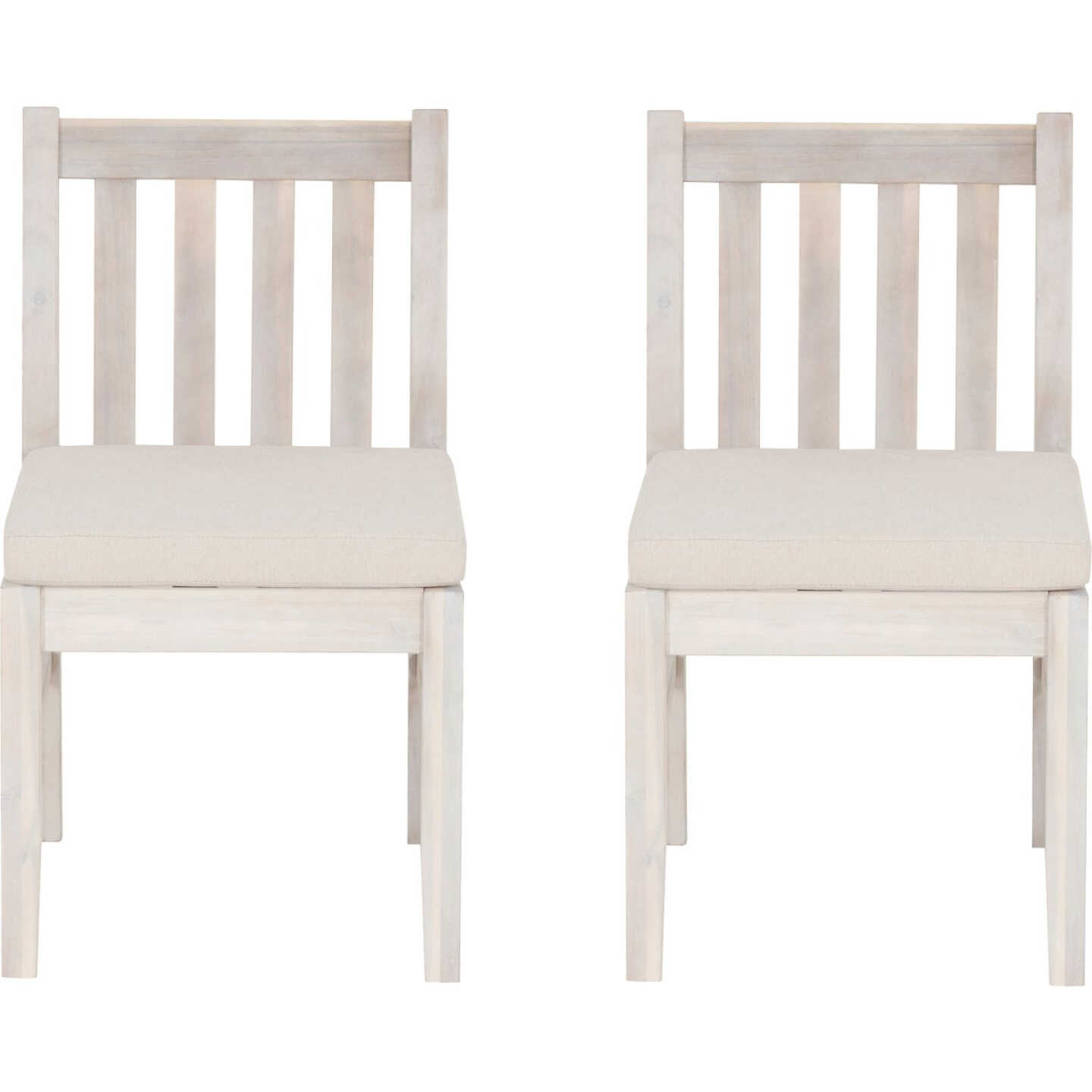 Linon Svana Natural Acacia Wood Dining Chair Set (2-Piece) Image 6