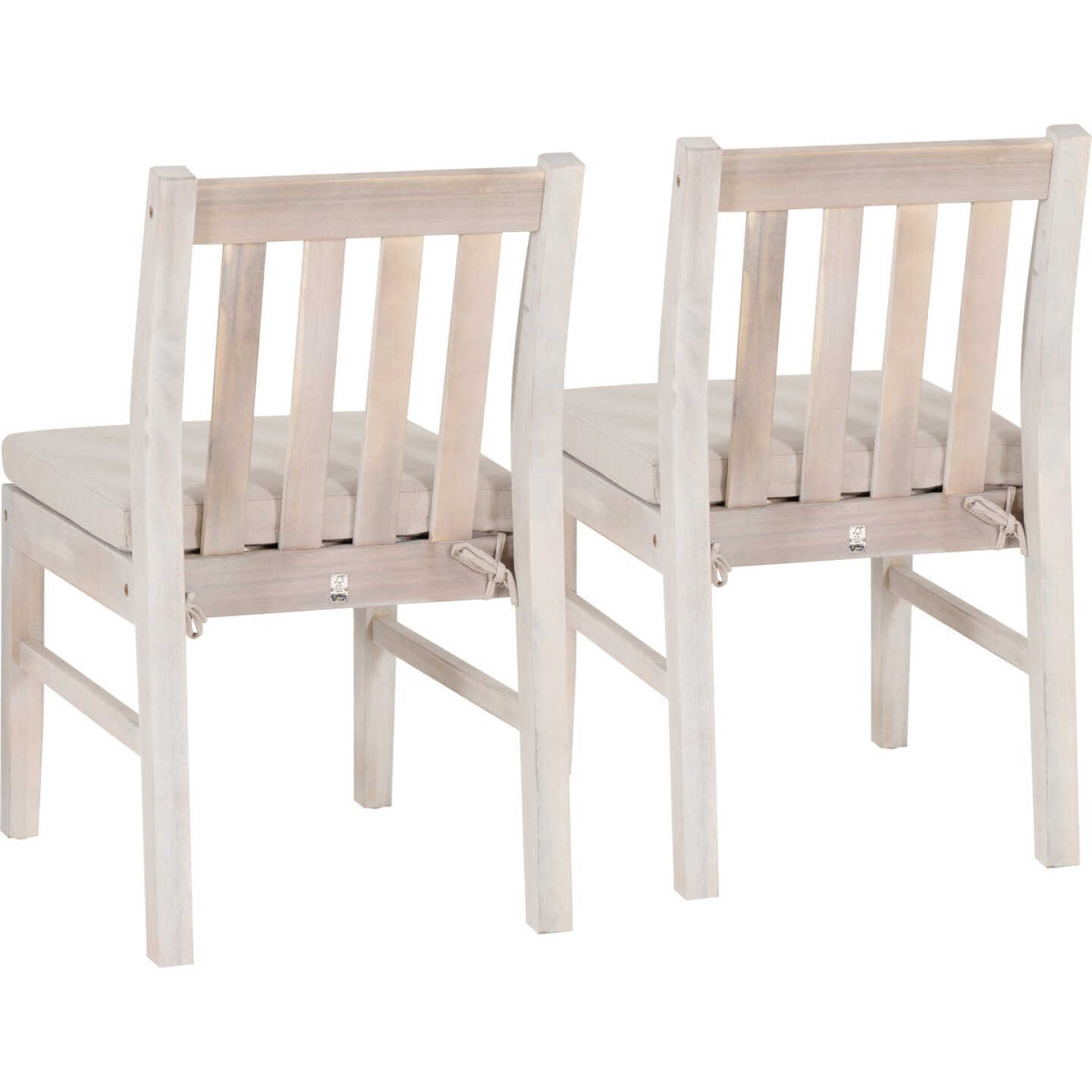Linon Svana Natural Acacia Wood Dining Chair Set (2-Piece) Image 7