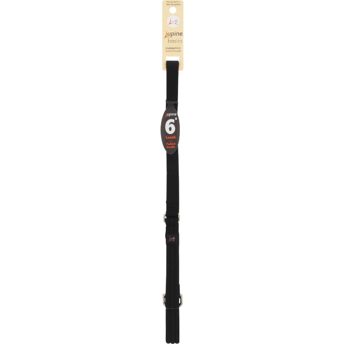 Lupine 3/4 In. x 6 Ft. Traditional Solid Black Dog Leash