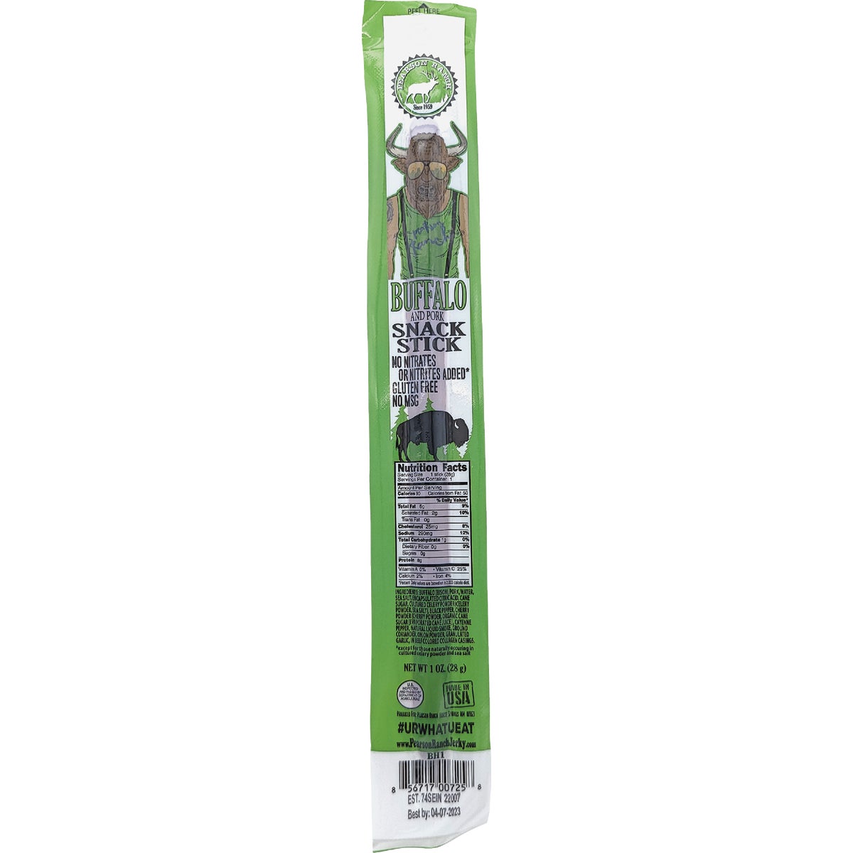 Pearson Ranch Jerky 1 Oz. Buffalo Snack Stick