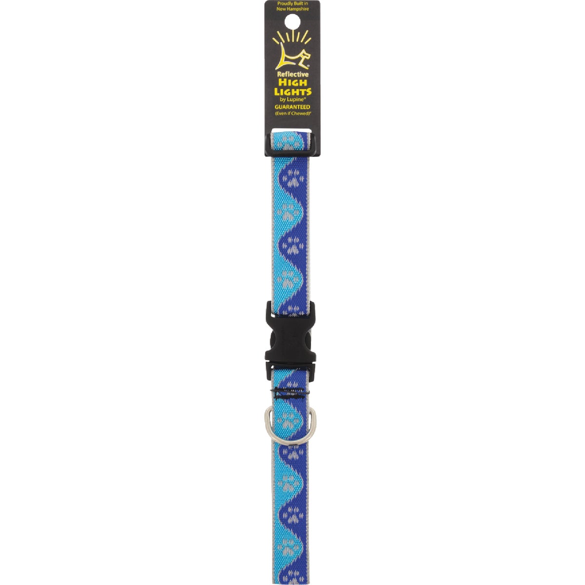 Lupine HL 1 In. Reflective Blue Paws 16 to 28 In. Adjustable Collar