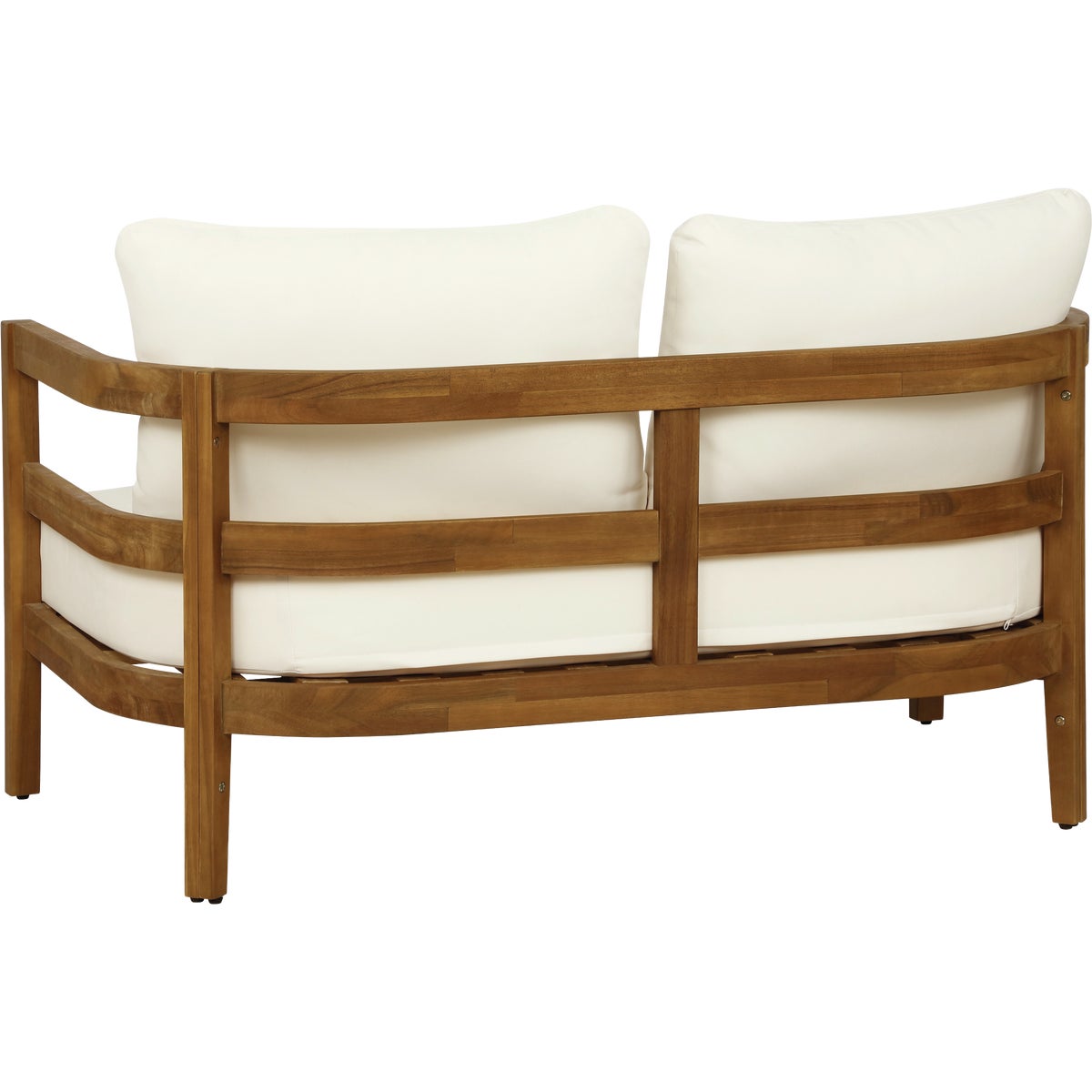 Linon Cape May Acacia Wood Loveseat & Table Chat Set Image 6