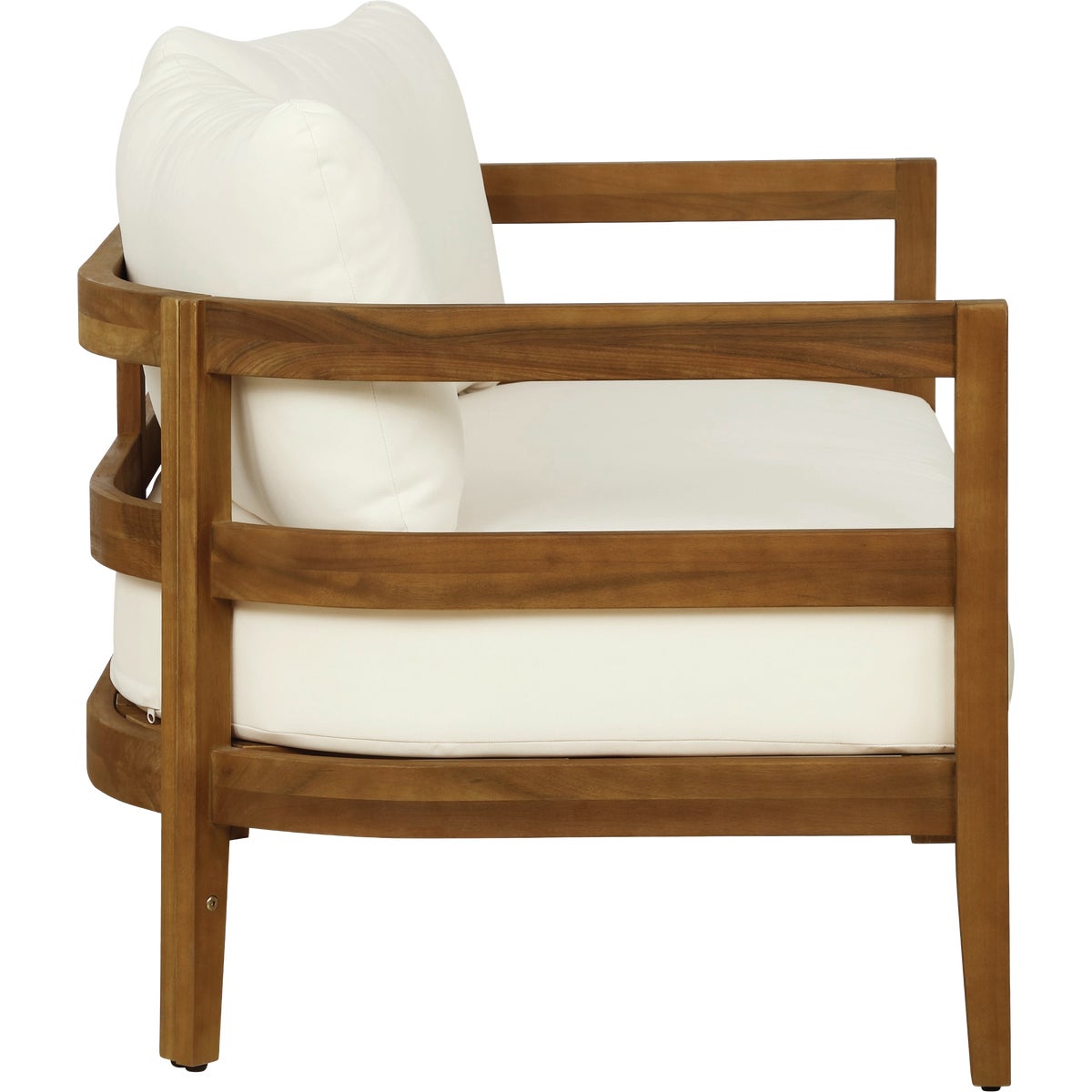 Linon Cape May Acacia Wood Loveseat & Table Chat Set Image 7
