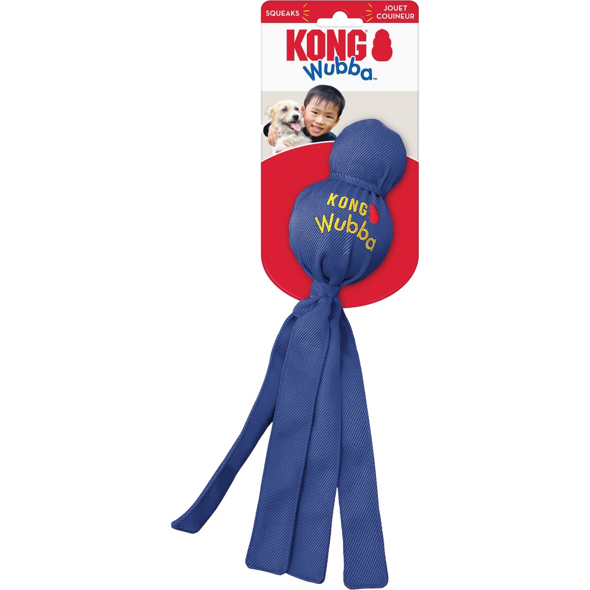 Kong Wubba Tug Large Squeaky Dog Toy