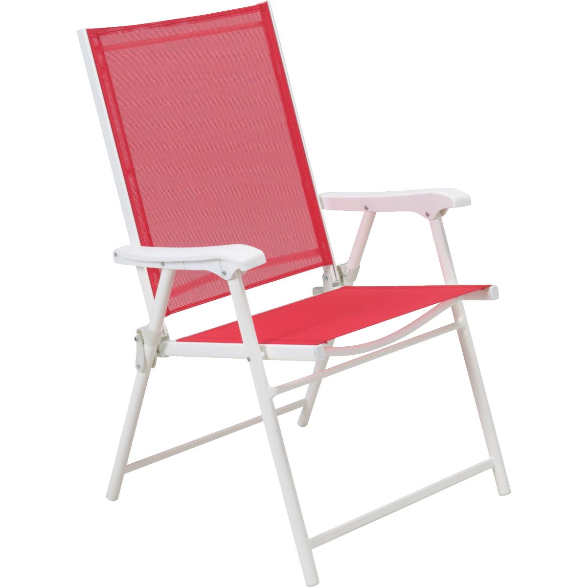 RED FOLDING SLING CHAIR Image 1