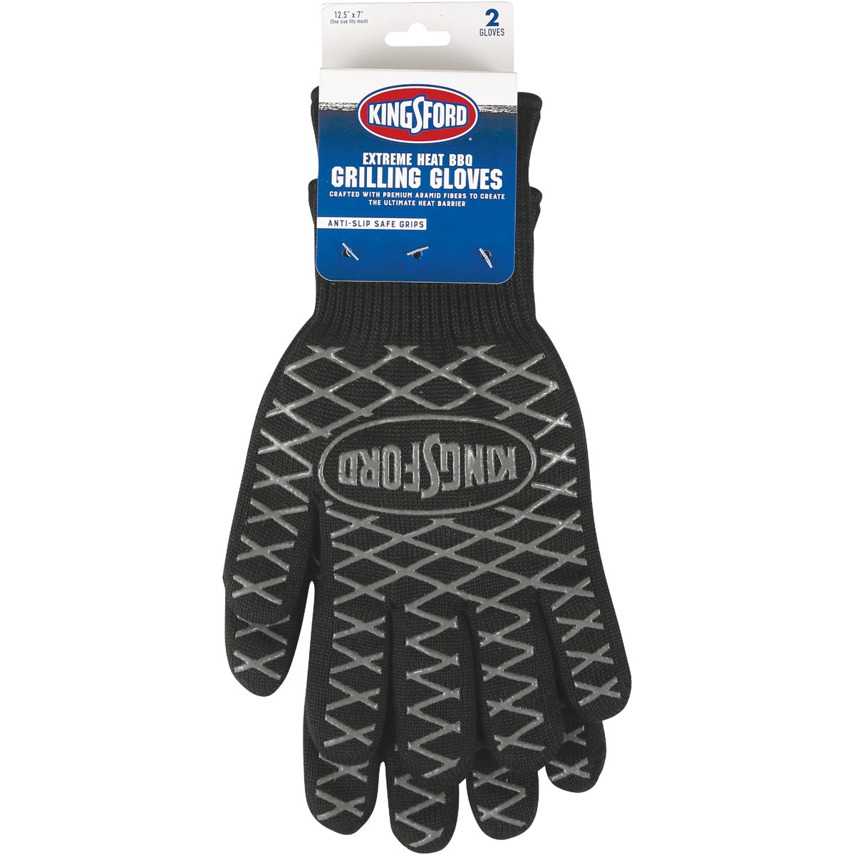 Kingsford 1 Size fits All Black Extreme Heat BBQ Grilling Gloves (1-Pair) Image 1