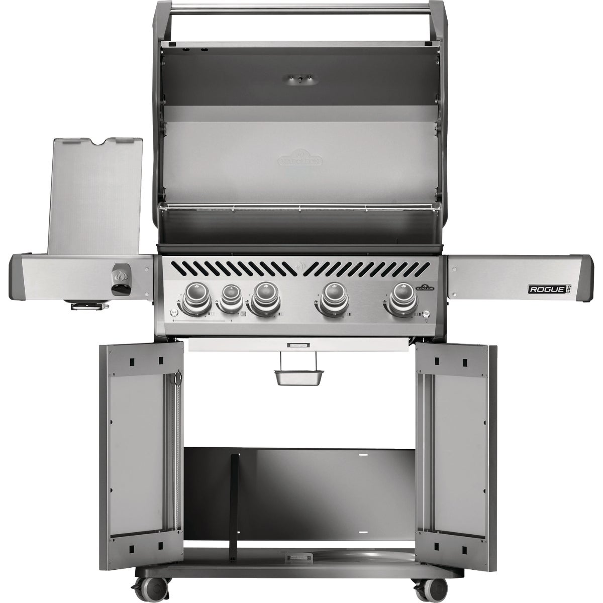 Napoleon Rogue Pro 525 4-Burner Natural Gas Grill with Infrared Side Burner, Stainless Steel Image 4