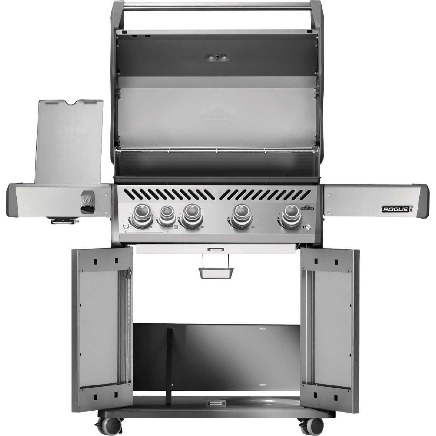 Napoleon Rogue Pro 525 4-Burner Natural Gas Grill with Infrared Side Burner, Stainless Steel Image 4