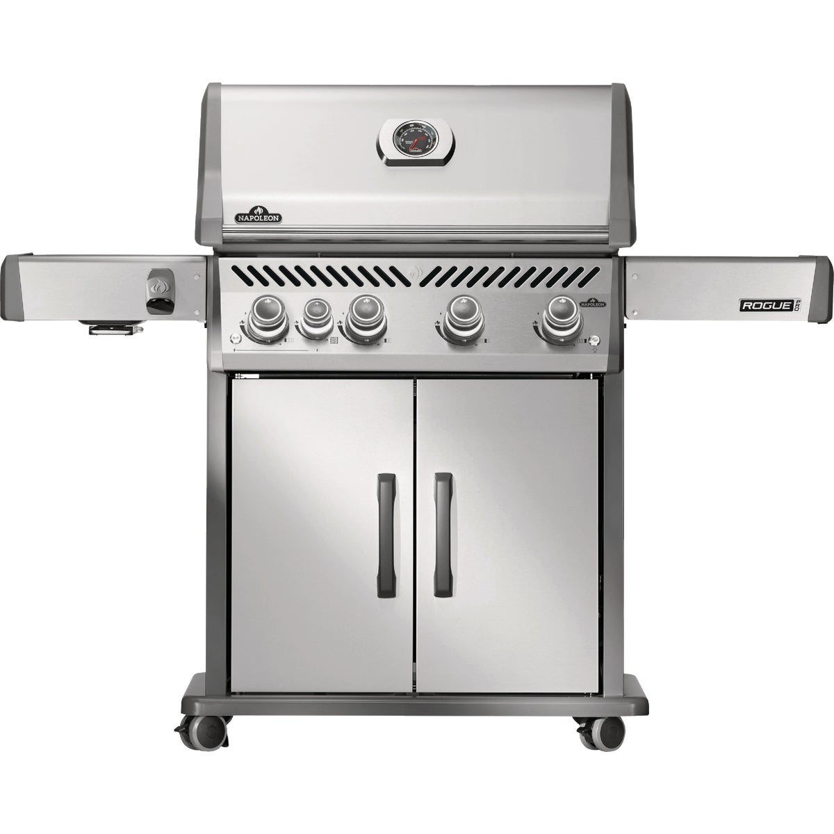 Napoleon Rogue Pro 525 4-Burner Natural Gas Grill with Infrared Side Burner, Stainless Steel Image 1