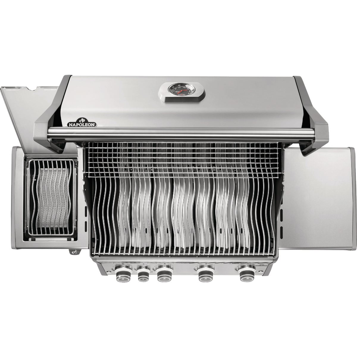 Napoleon Rogue Pro 525 4-Burner Natural Gas Grill with Infrared Side Burner, Stainless Steel Image 2