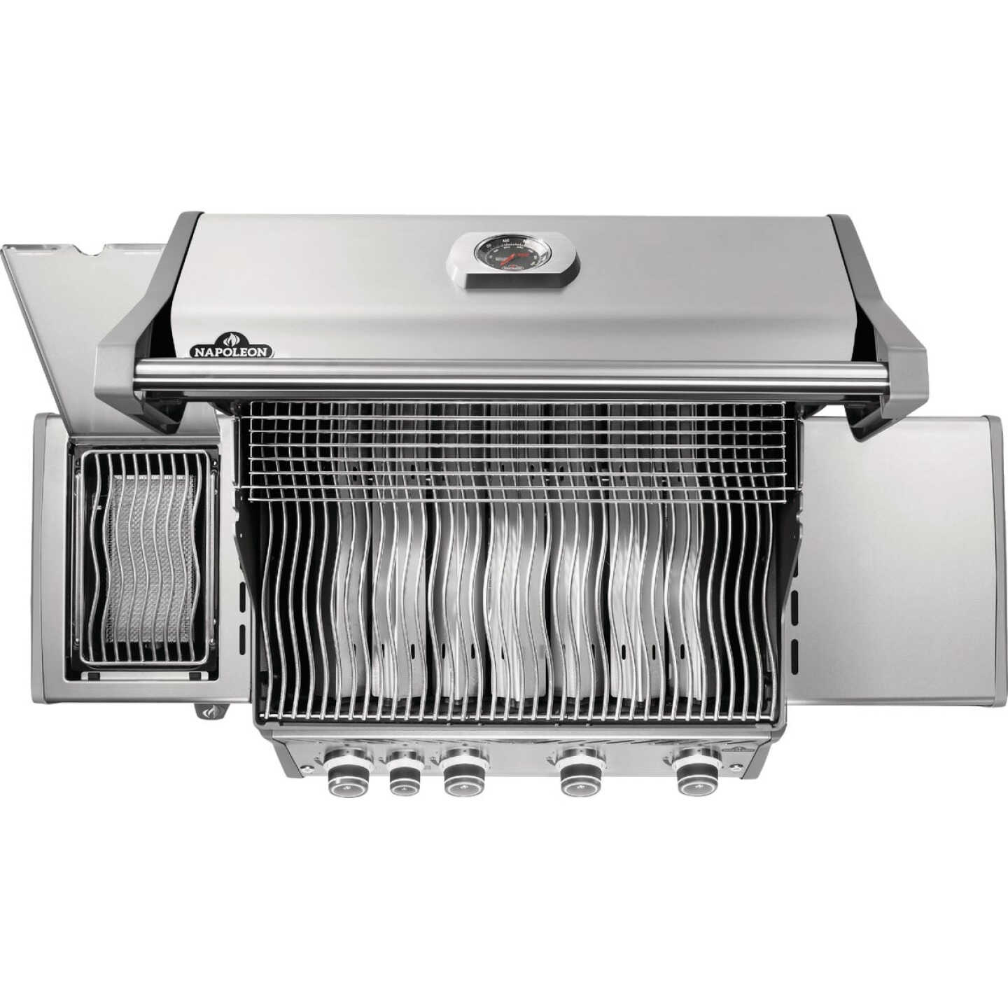 Napoleon Rogue Pro 525 4-Burner Natural Gas Grill with Infrared Side Burner, Stainless Steel Image 2