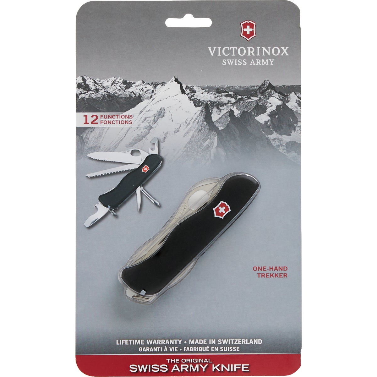 Victorinox One-Hand Trekker 12-Function 4.37 In. Black Swiss Army Knife Image 2