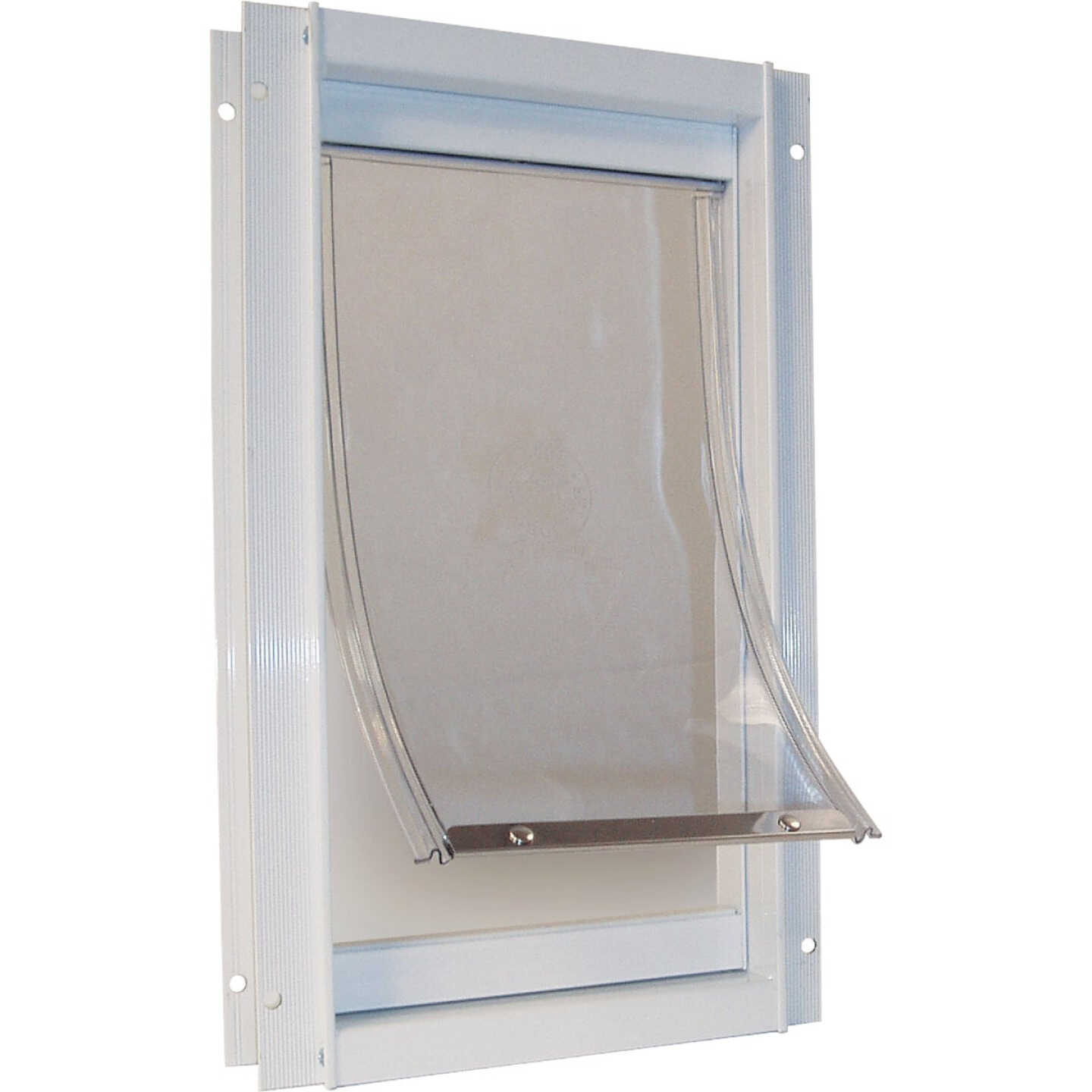 Ideal Pet 7 In. x 11-1/4 In. Medium Plastic White Pet Door Image 1