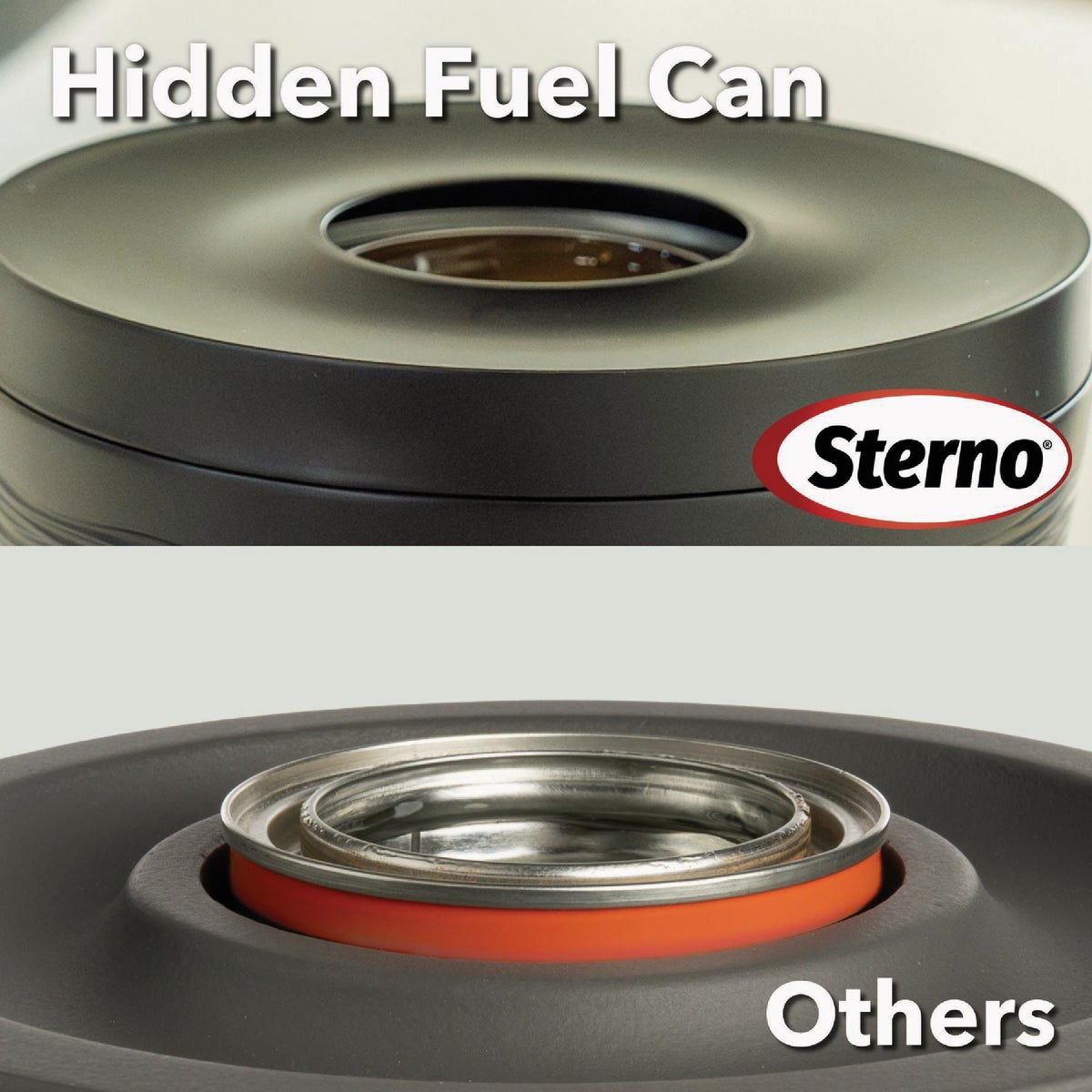 Sterno Small Cocoa & Sand with Dark Brown Lid Tabletop Fire Pit Image 3