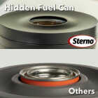 Sterno Small Cocoa & Sand with Dark Brown Lid Tabletop Fire Pit Image 3