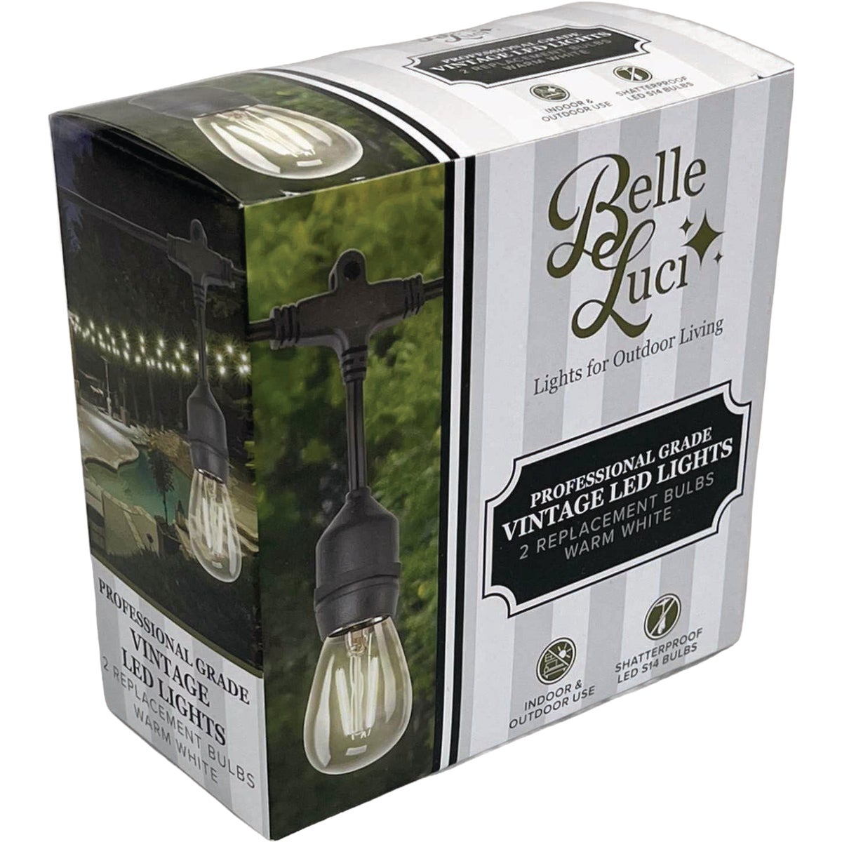 Holiday Bright Lights Belle Luci S14 E26 Base Warm White LED Replacement Bulb